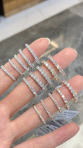 Assorted Pave Diamond Band Ring Set | 10K/14K/18K Gold & Platinum