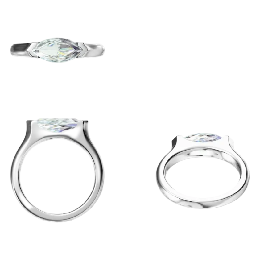 Sophisticated Minimalist Lab-Grown Marquise Diamond Solitaire Ring (1ct, Platinum)