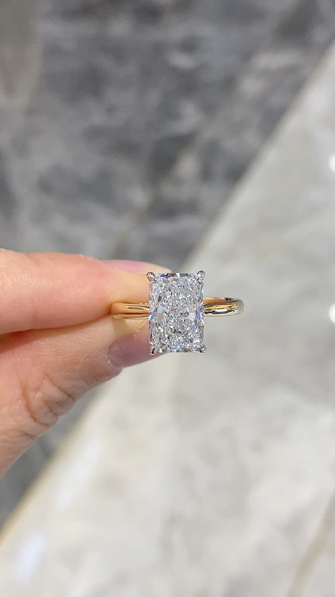 Radiant Cut Diamond Solitaire Ring | 10K/14K/18K Gold & Platinum | Fashion Daily Wear Jewelry for Wedding, Proposal & Gift