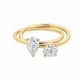 Toi‑et‑Moi Pear & Round Lab‑Grown Diamond 18K Yellow Gold Two‑Stone Ring