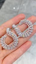 Pear Cut Diamond Paisley Pave Drop Earrings | 10K/14K/18K Gold & Platinum | Fashion Daily Wear Jewelry for Wedding, Party & Gift