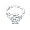 Luxury Radiant Five Diamond Ring Featuring a Pink Marquise Diamond