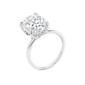 Luxury custom-made 3-carat oval-cut design set in platinum.