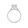Classic 2-carat pear-shaped diamond ring with a five-prong setting.