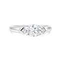 Sophisticated Minimalist Lab-Grown Marquise Diamond Solitaire Ring (1ct, Platinum)