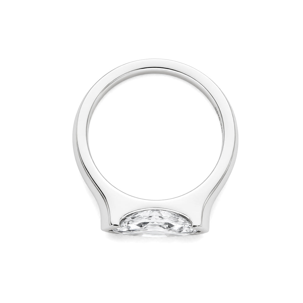 Sophisticated Minimalist Lab-Grown Marquise Diamond Solitaire Ring (1ct, Platinum)