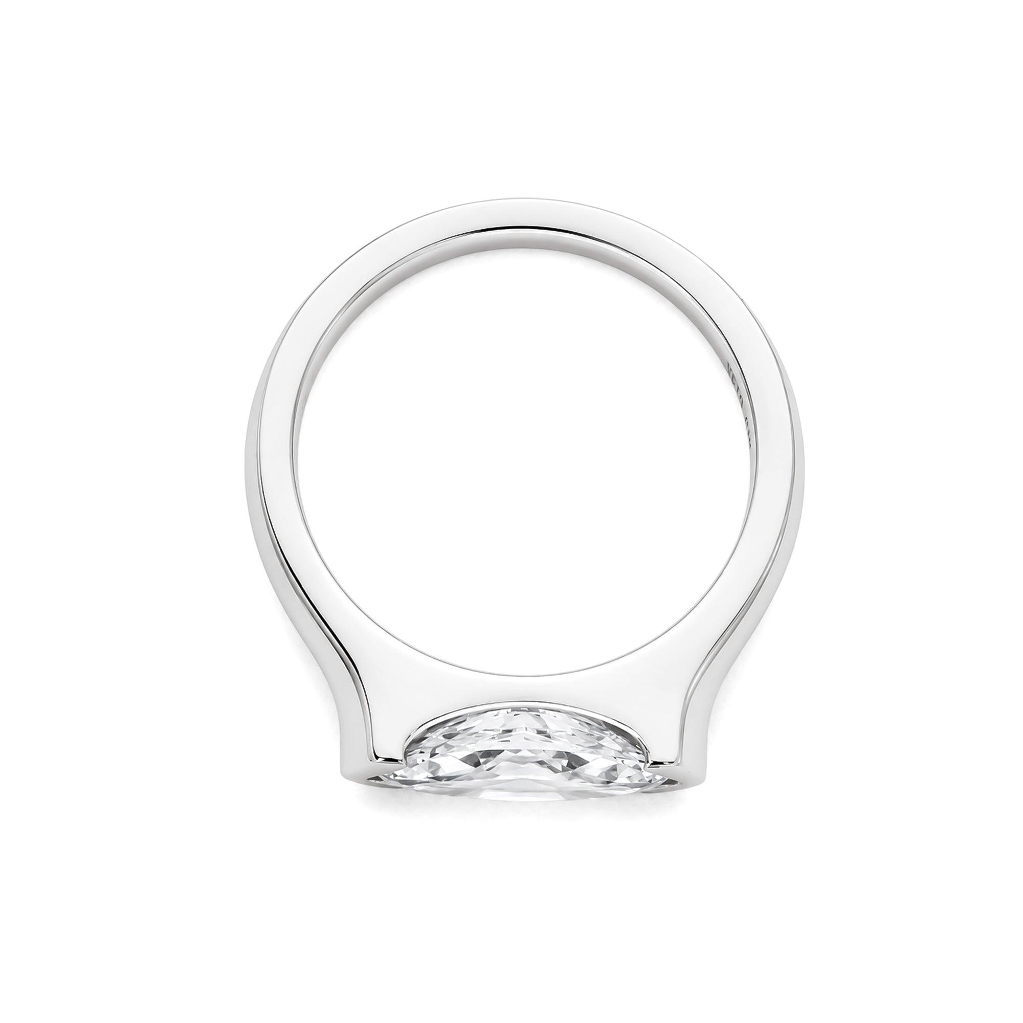Sophisticated Minimalist Lab-Grown Marquise Diamond Solitaire Ring (1ct, Platinum)