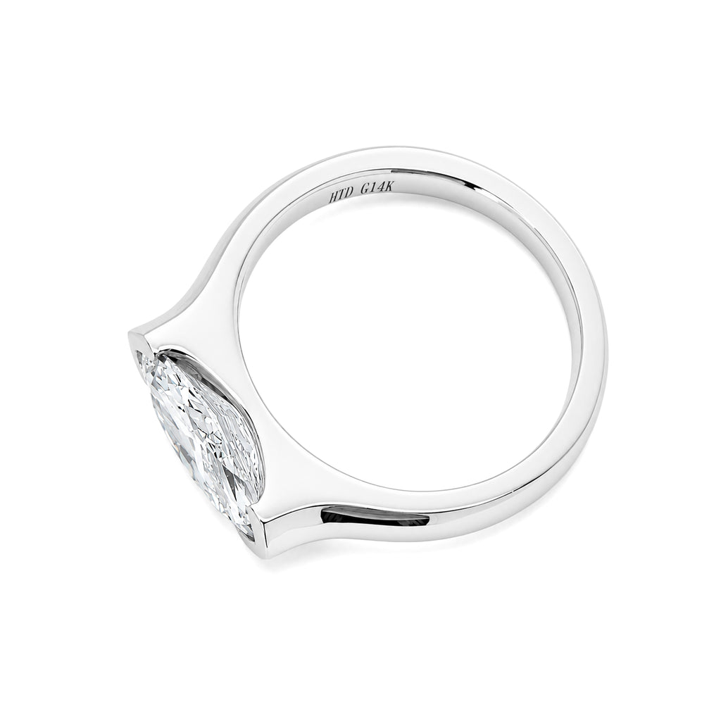 Sophisticated Minimalist Lab-Grown Marquise Diamond Solitaire Ring (1ct, Platinum)