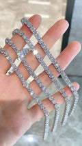 Round Brilliant Cut Diamond Tennis Chain | 10K/14K/18K Gold & Platinum | Fashion Daily Wear Jewelry for Party, Event & Gift