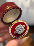 PT950 Lab-Grown Diamond Ring Main Stone D3.02ct Side Stones D0.501ct Total Weight 7.18g