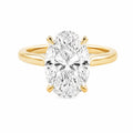 14K Yellow Gold Oval‑Cut Lab‑Grown Diamond Solitaire Engagement Ring