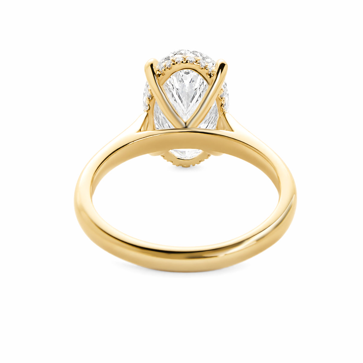 14K Yellow Gold Oval‑Cut Lab‑Grown Diamond Solitaire Engagement Ring
