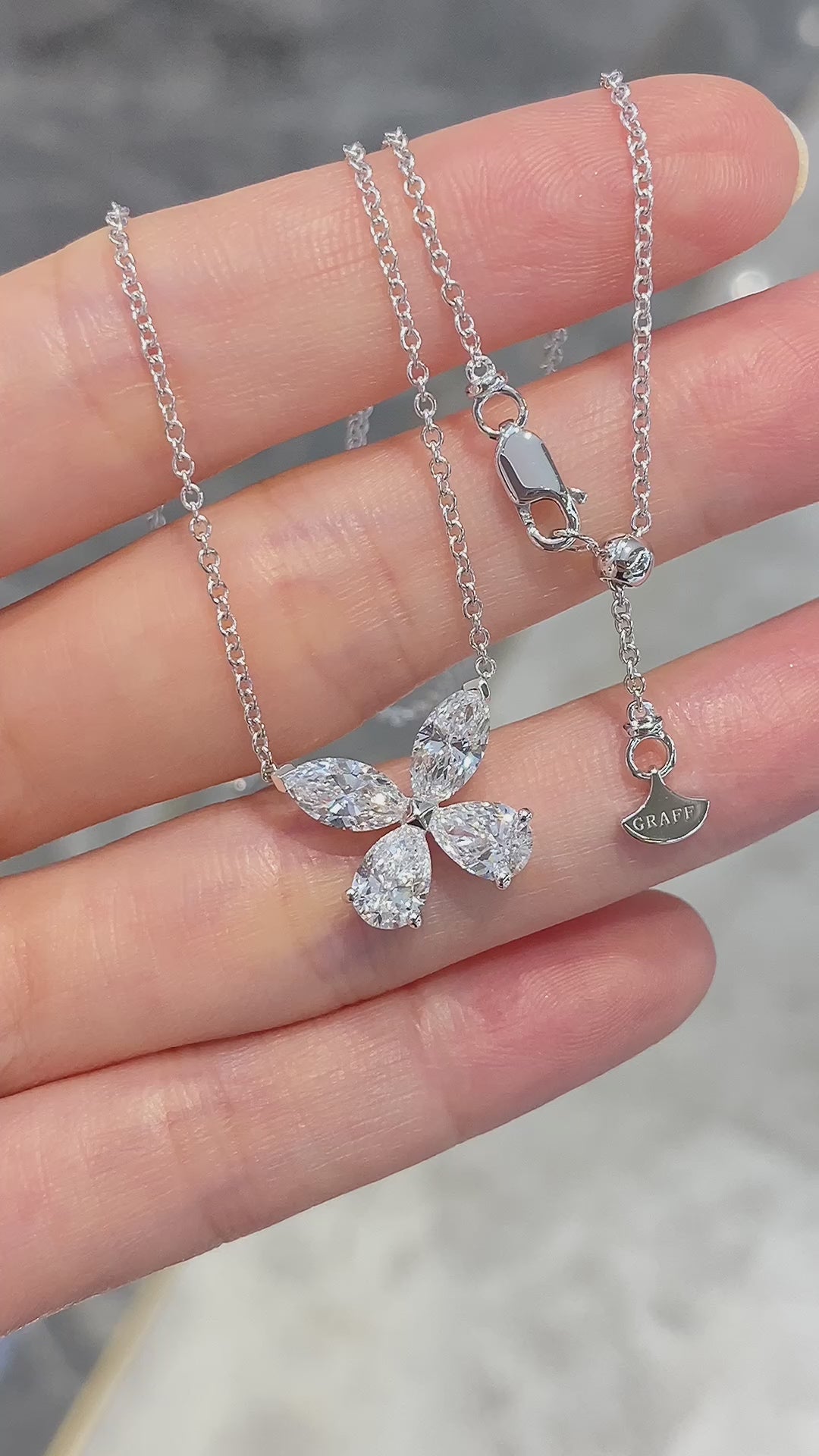 Five Petal Flower Pavé Collarbone Necklace Minimalist Luxury Design Everyday Wear Jewelry